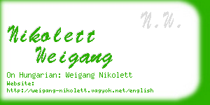 nikolett weigang business card